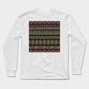 Set of geometric seamless patterns Long Sleeve T-Shirt